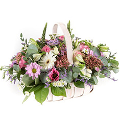 Country Funeral Flower Basket